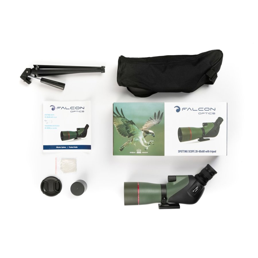ΤΗΛΕΣΚΟΠΙΟ FALCON Optics Spotting Scope 20-60×60, Black