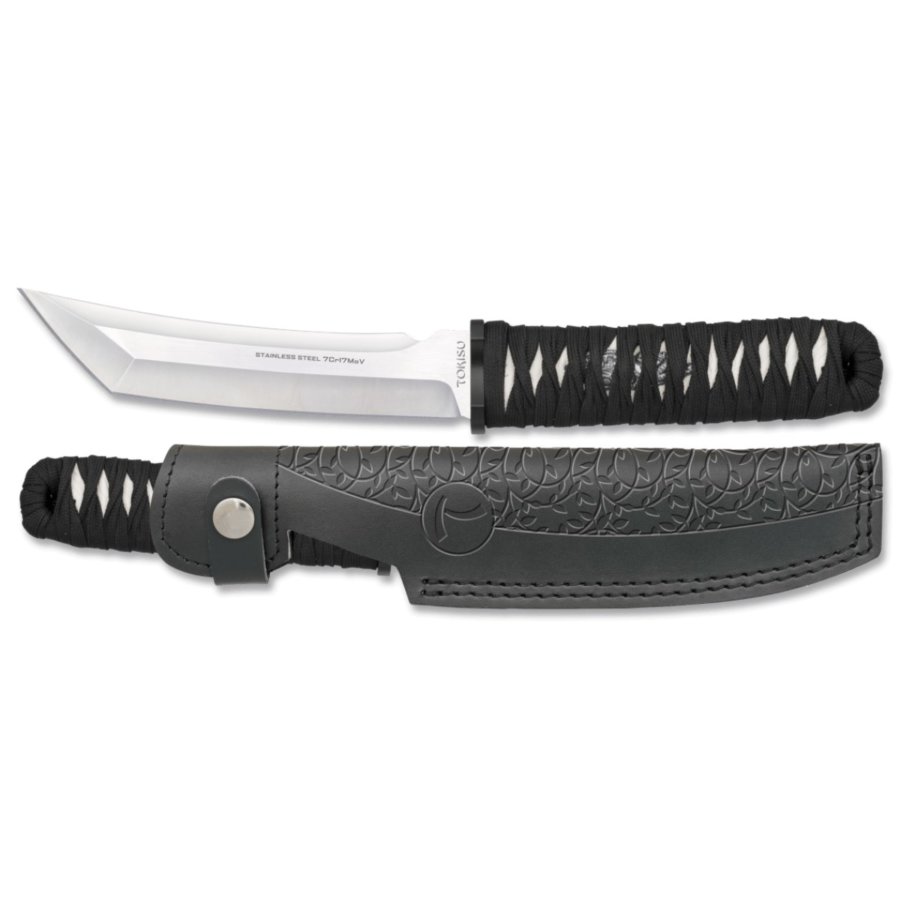 ΜΑΧΑΙΡΙ TOKISU knife. Leather sheath. Blade 15cm