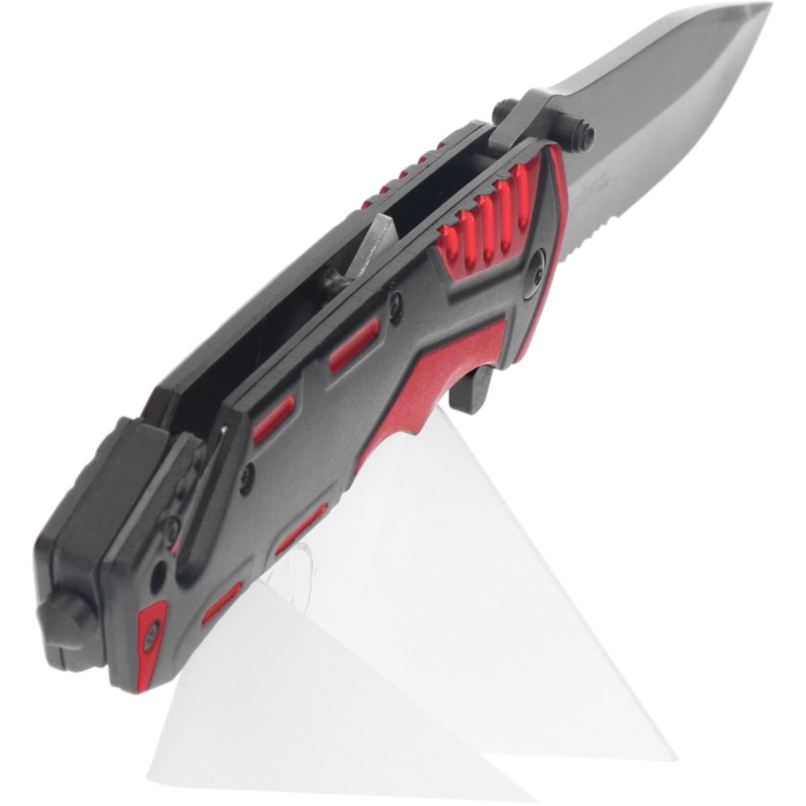 ΣΟΥΓΙΑΣ K25,Tactical pocket knife,Rubbered aluminium/red,9.4 cm, 19653