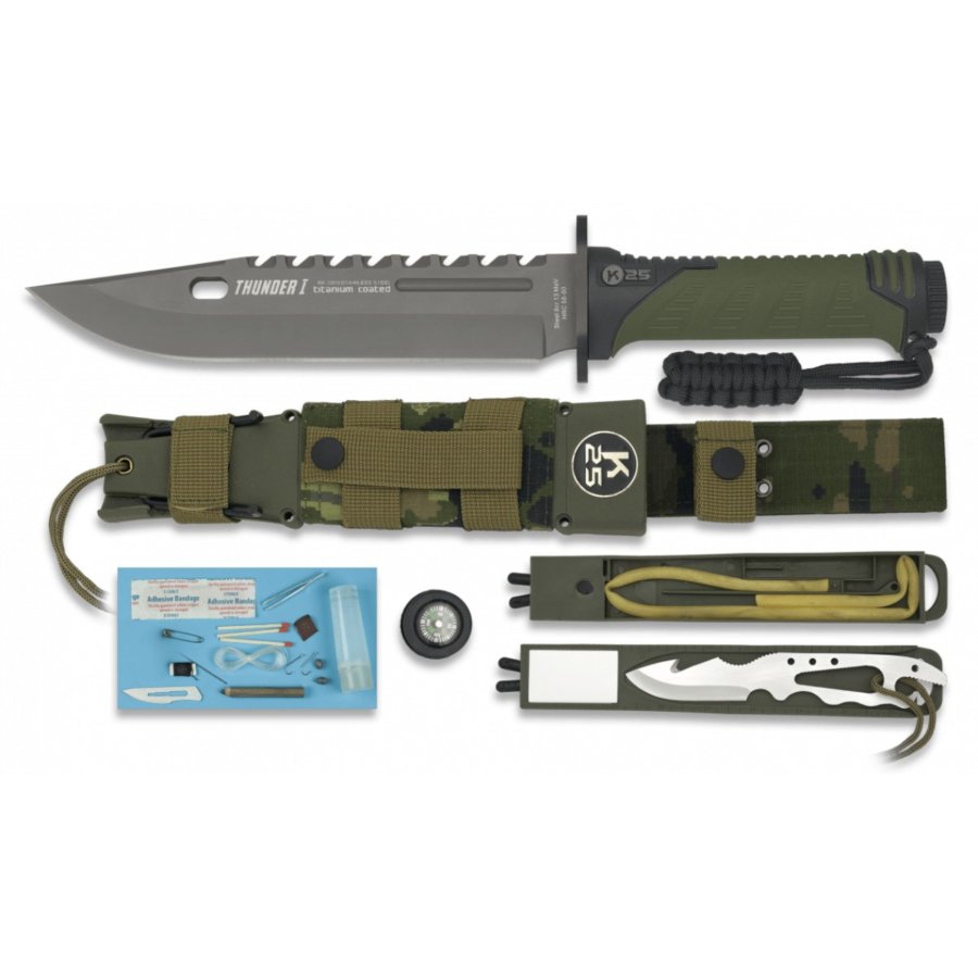 ΜΑΧΑΙΡΙ K25, Tactical Knife, THUNDER I – SERIE ENERGY, Πράσινο