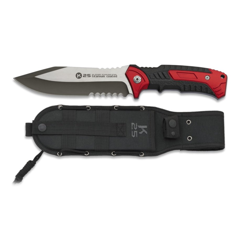 ΜΑΧΑΙΡΙ K25, Tactical Knife, Red, 14cm, 32268