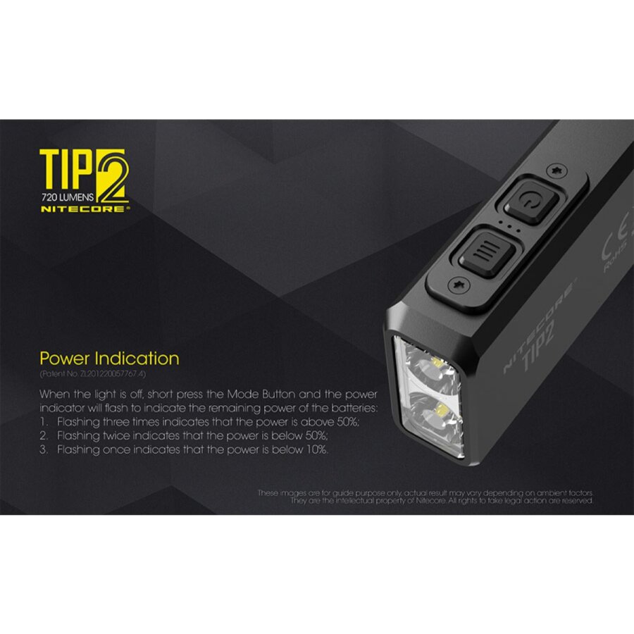 ΦΑΚΟΣ LED NITECORE TIP2, Black