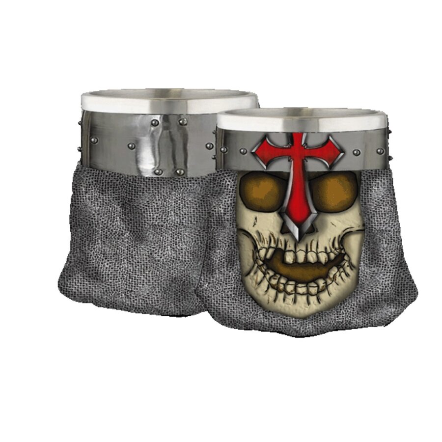 ΠΟΤΗΡΙ ΔΙΑΚΟΣΜΗΤΙΚΟ TOLE10 shot glass. Templar Cross skull, 39417