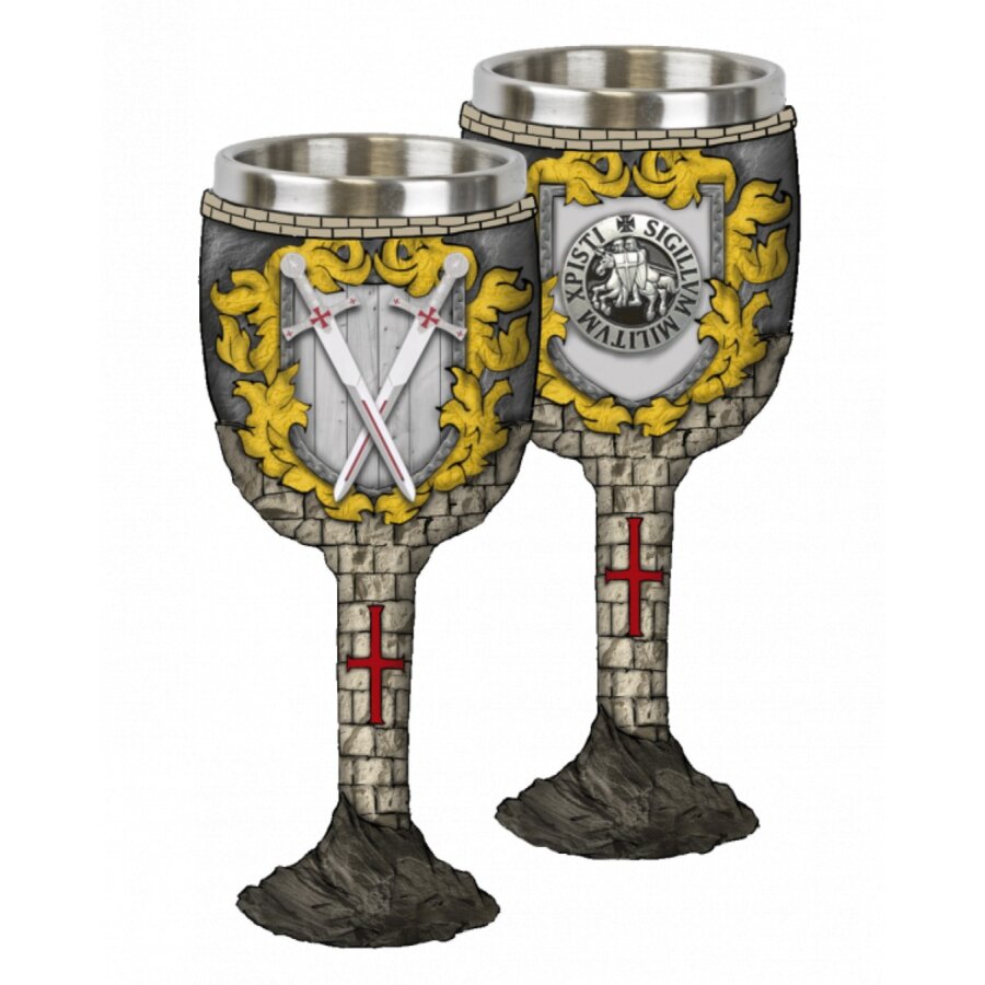 ΠΟΤΗΡΙ ΔΙΑΚΟΣΜΗΤΙΚΟ TOLE10 Templar castle resin goblet, 39384