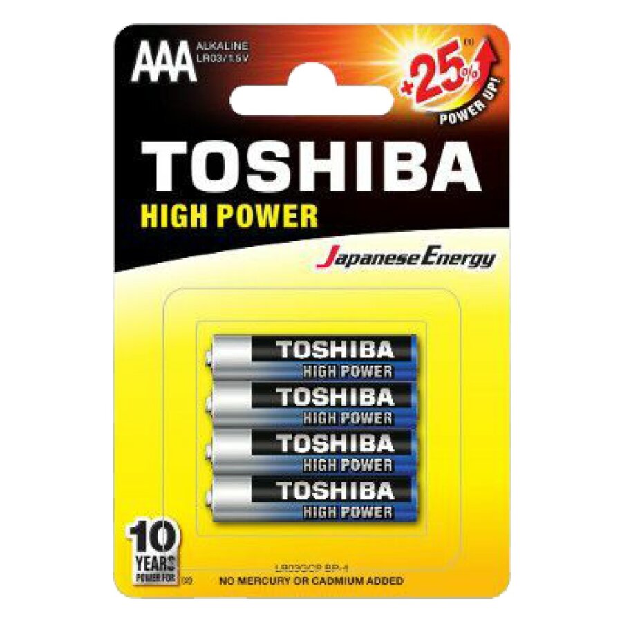 ΜΠΑΤΑΡΙΑ TOSHIBA High Power Alkaline, LR03 AAA BL4 (τιμή τετράδας)