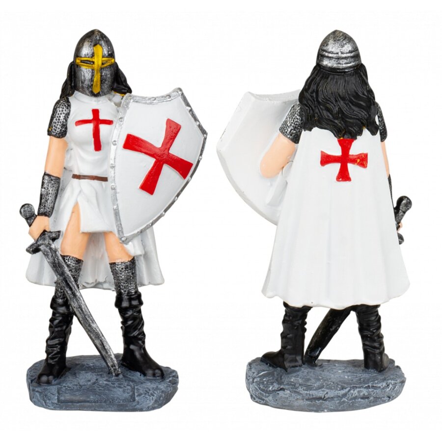 ΦΙΓΟΥΡΑ ΔΙΑΚΟΣΜΗΤΙΚΟ TOLE10  Resin white Templar woman. 12 cm, 39517