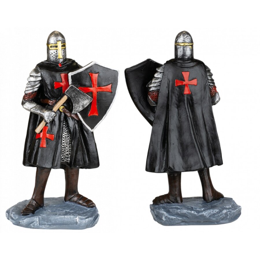 ΦΙΓΟΥΡΑ ΔΙΑΚΟΣΜΗΤΙΚΟ TOLE10 Shield-Axe resin black Templar. 18 cm, 39527