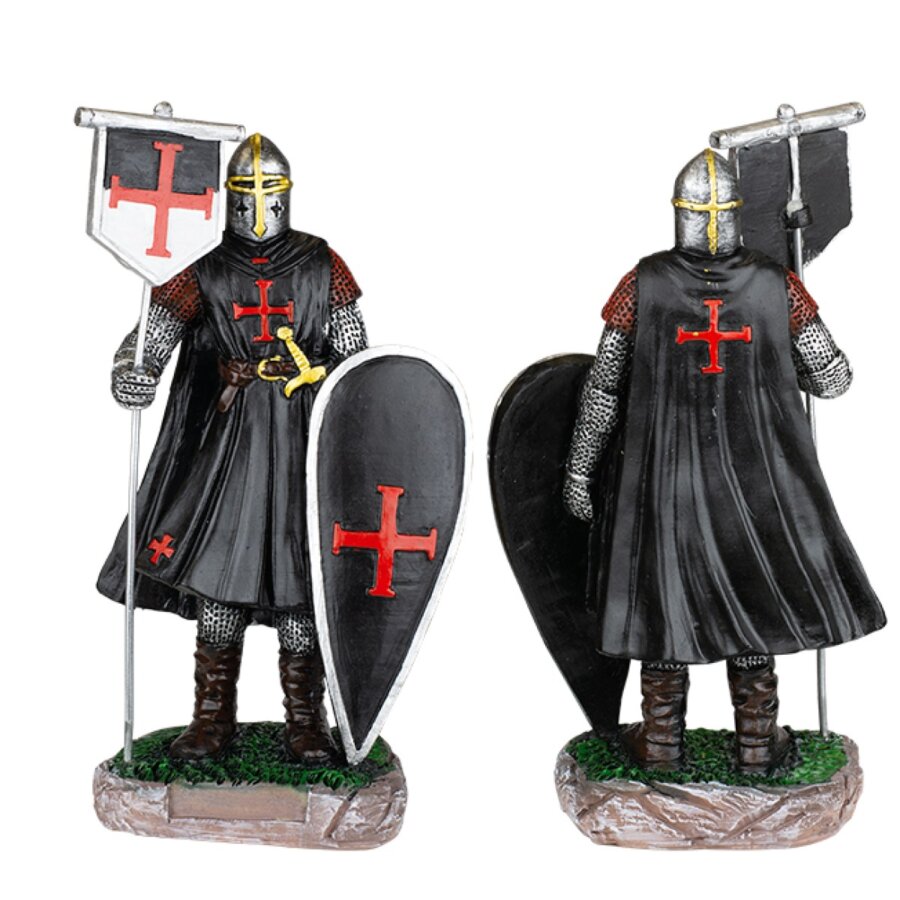 ΦΙΓΟΥΡΑ ΔΙΑΚΟΣΜΗΤΙΚΟ TOLE10 Shield-flag resin black Templar Knight 18cm, 39524