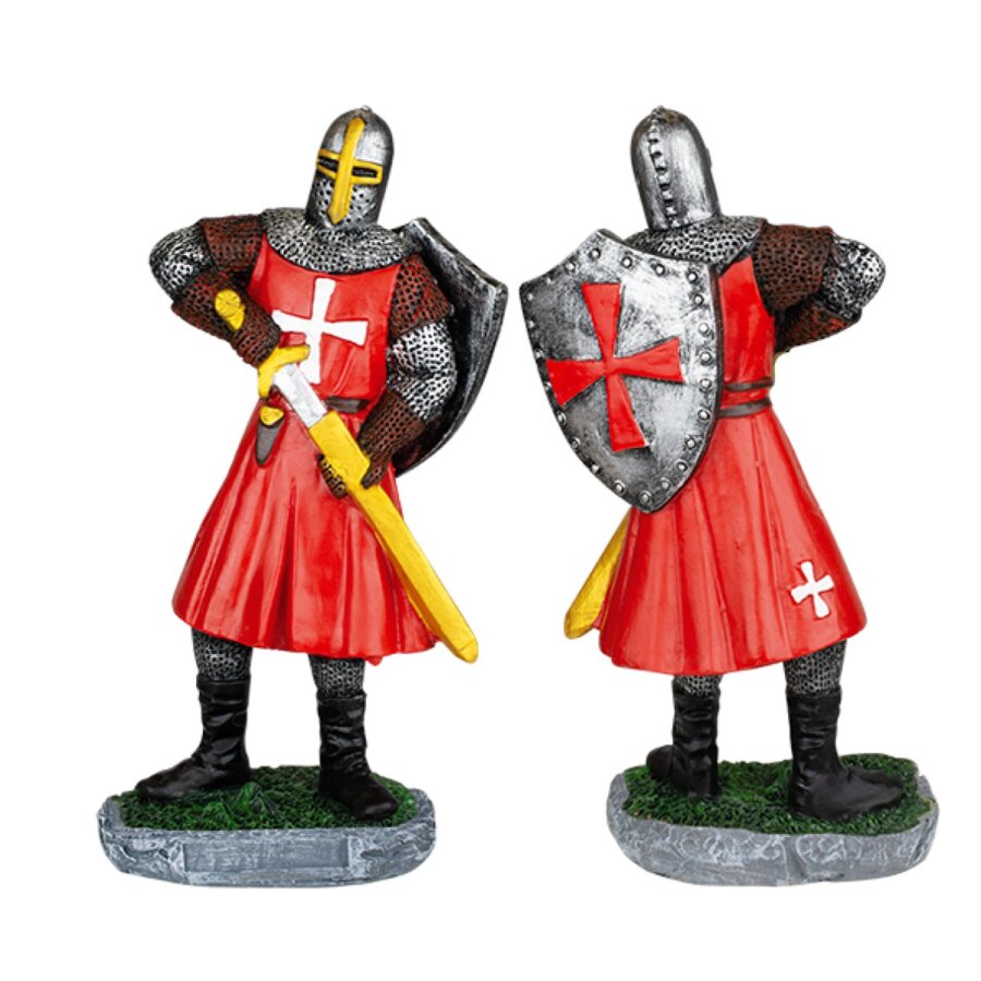 ΦΙΓΟΥΡΑ ΔΙΑΚΟΣΜΗΤΙΚΟ TOLE10 Draw the sword red Templar Knight. Resin 18cm, 39536
