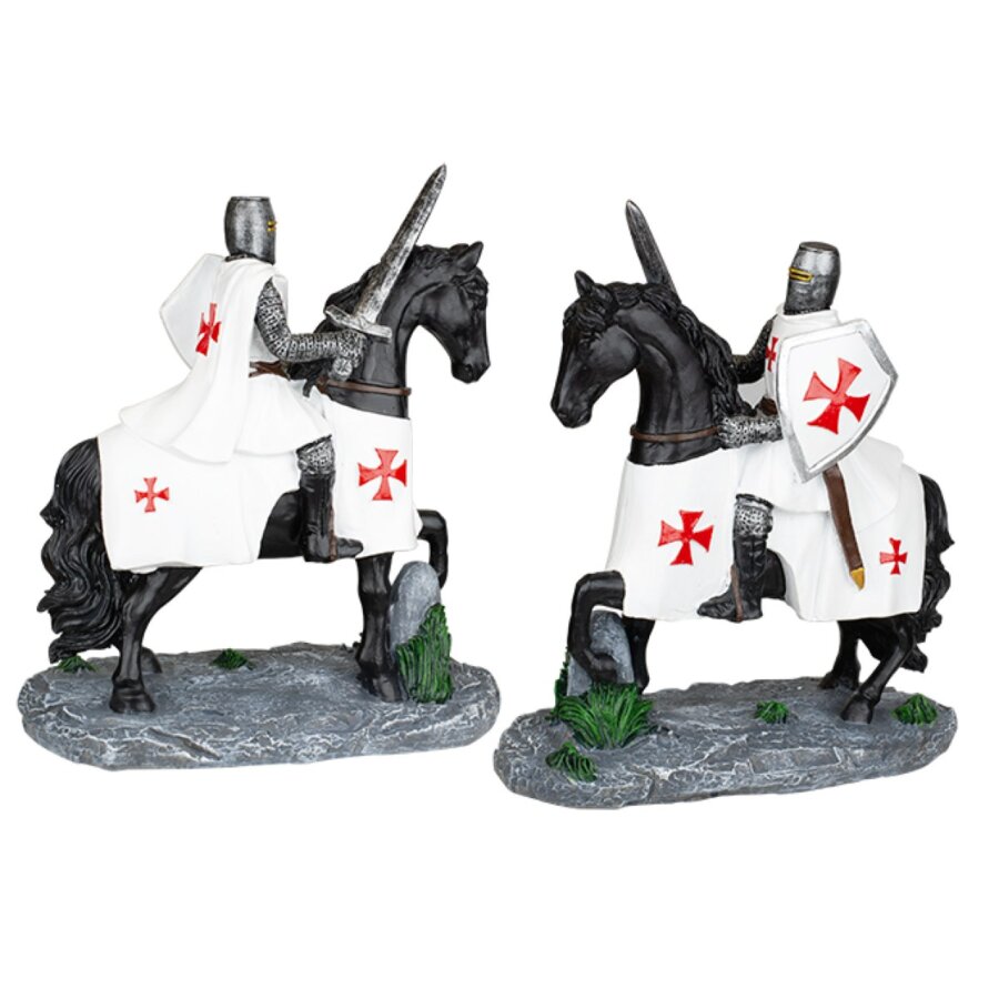 ΦΙΓΟΥΡΑ TOLE10 Black horse – White Sword Templar Knight 8cm, 39571