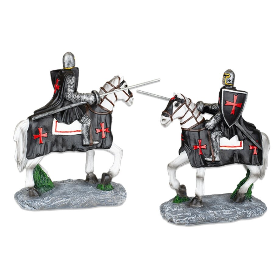 ΦΙΓΟΥΡΑ TOLE10  White horse. Black Templar with spear. 20cm, 39550
