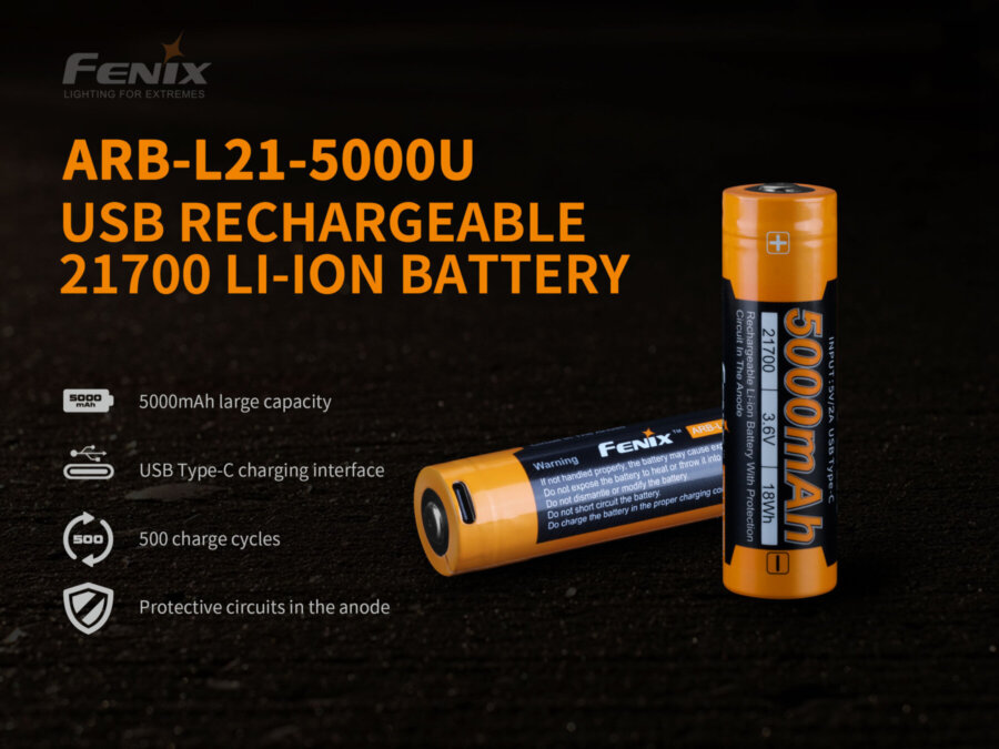 Μπαταρία Fenix ARB-L21-5000U Επαναφορτιζόμενη USB 5000mAh