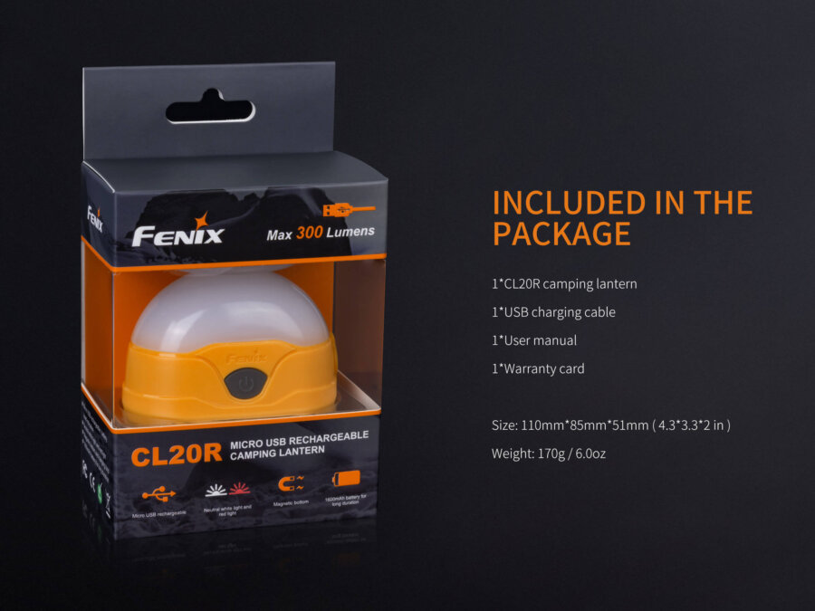 Φακός Fenix CL20R Επαναφορτιζόμενος με USB