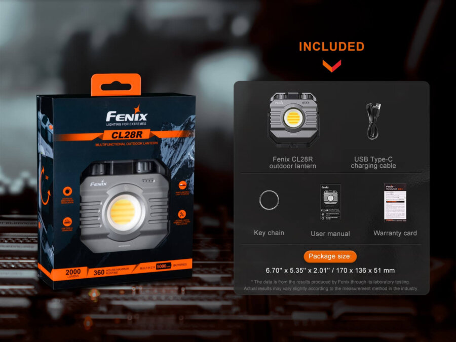 Φακός Fenix CL28R Επαναφορτιζόμενος με USB