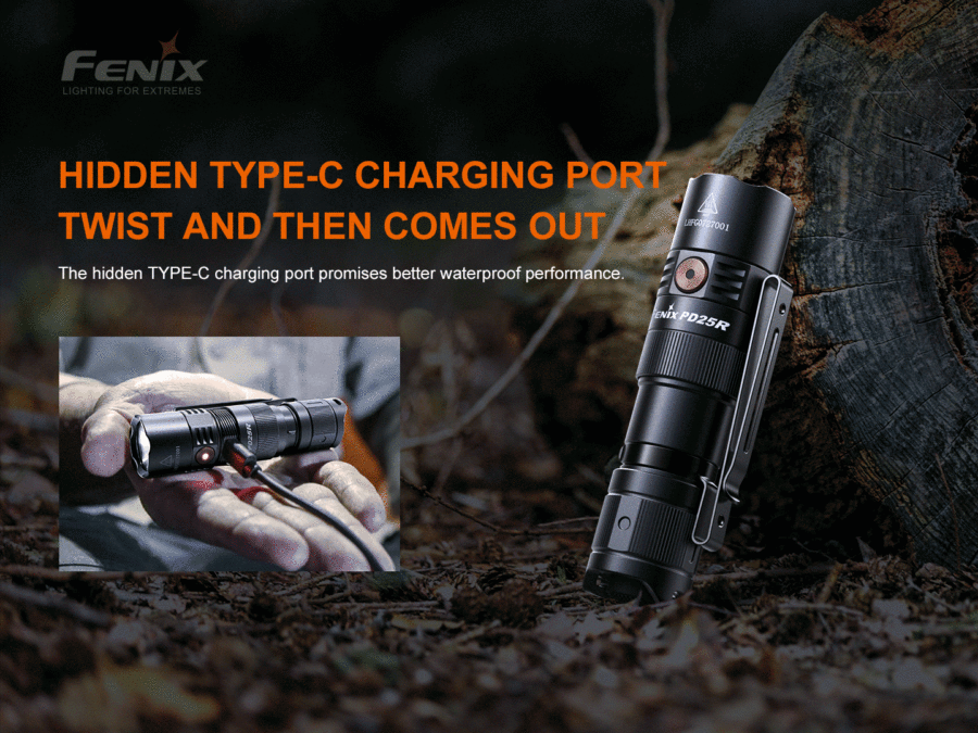 Φακός Fenix PD25R Επαναφορτιζόμενος με USB