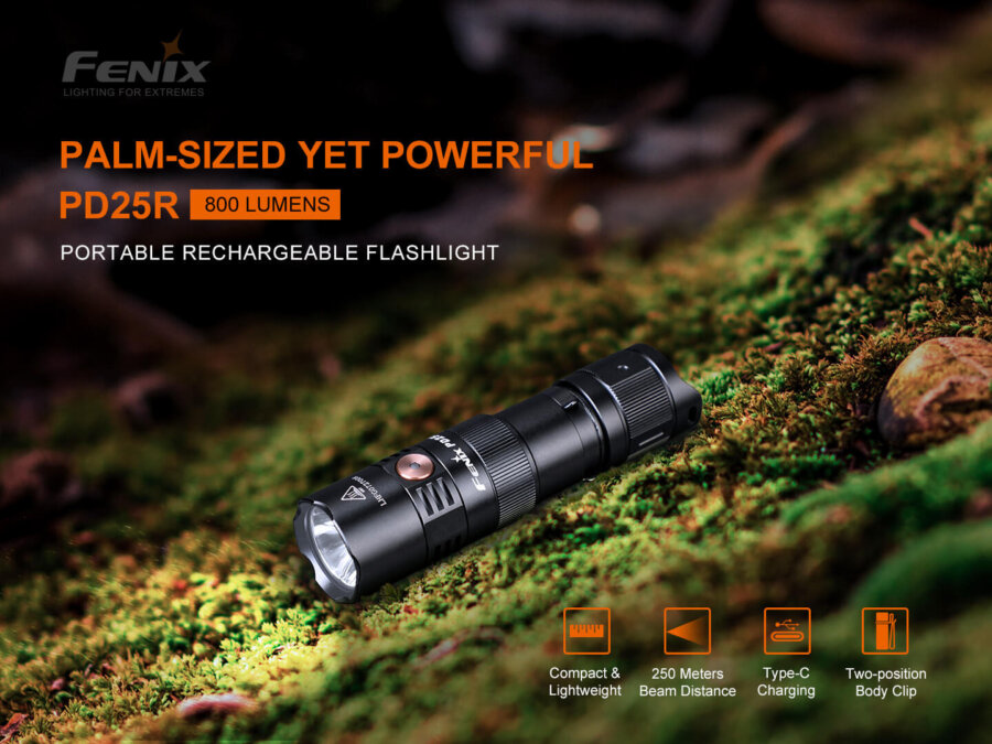 Φακός Fenix PD25R Επαναφορτιζόμενος με USB