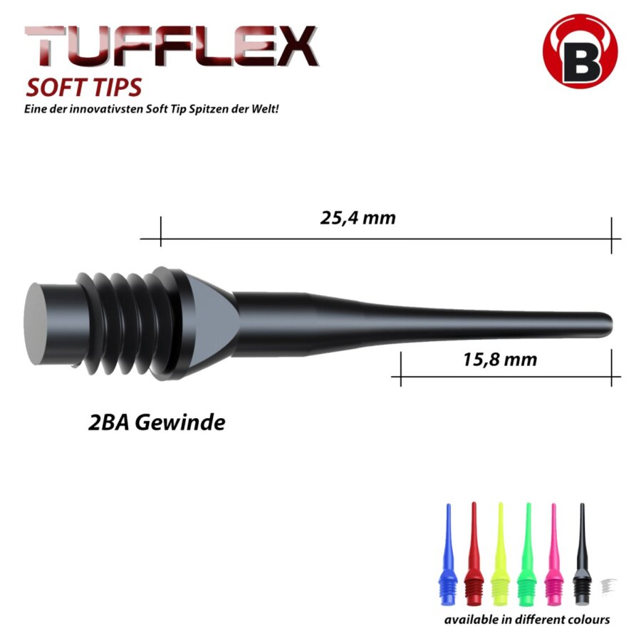 ΜΥΤΕΣ, DART, BULL'S Tufflex Soft Tips 6mm(2BA) 100 Pack