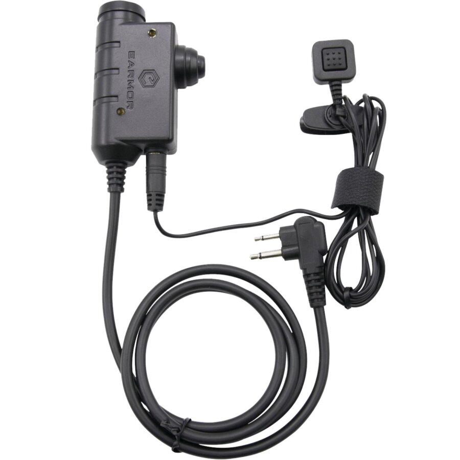 Διακόπτης PTT για Ωτοασπίδες EARMOR, Motorola, YAESU FT-4x, Διπλό βύσμα, Standard