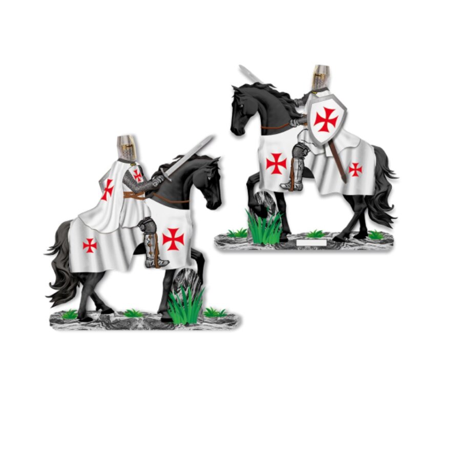 ΦΙΓΟΥΡΑ TOLE10 Black horse – White Sword Templar Knight 20cm, 39573