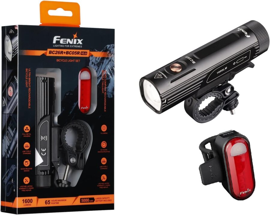 Φακός ποδηλάτου Fenix BC26R Δώρο BC05R V2.0