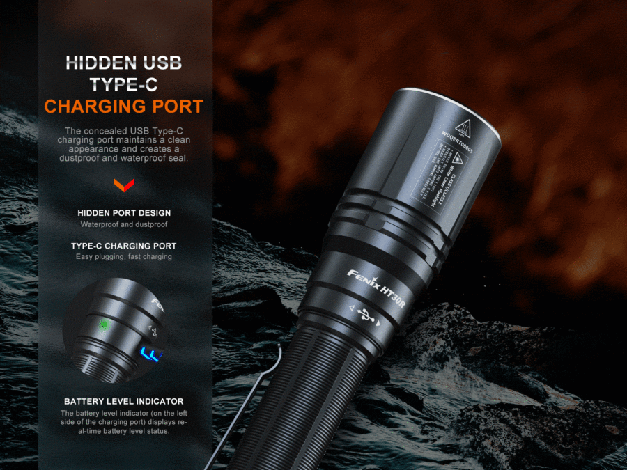 Φακός Fenix HT30R Επαναφορτιζόμενος με USB