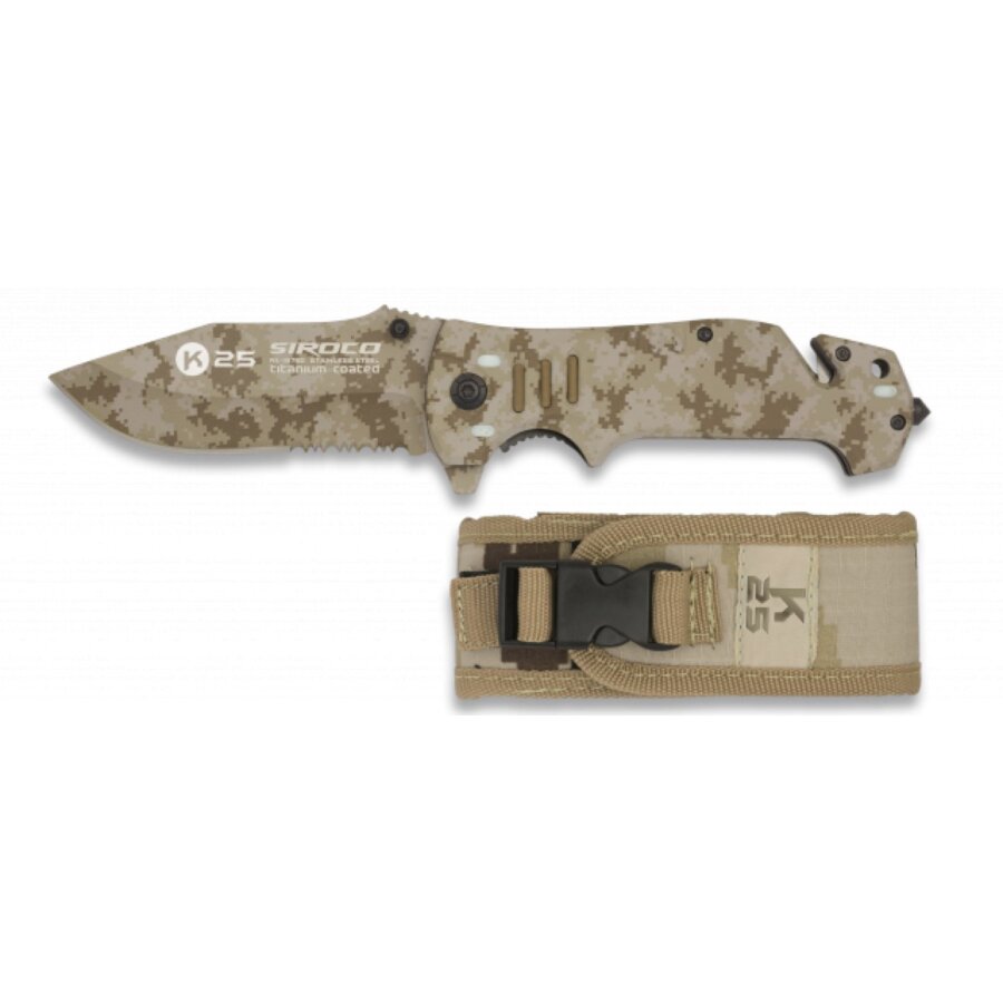 ΣΟΥΓΙΑΣ K25, Tactical pocket knife K25 SIROCO desert, 19760