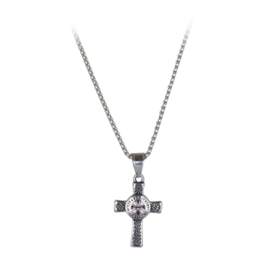 ΚΡΕΜΑΣΤΟ Albainox Necklace Templar Cross, 16240