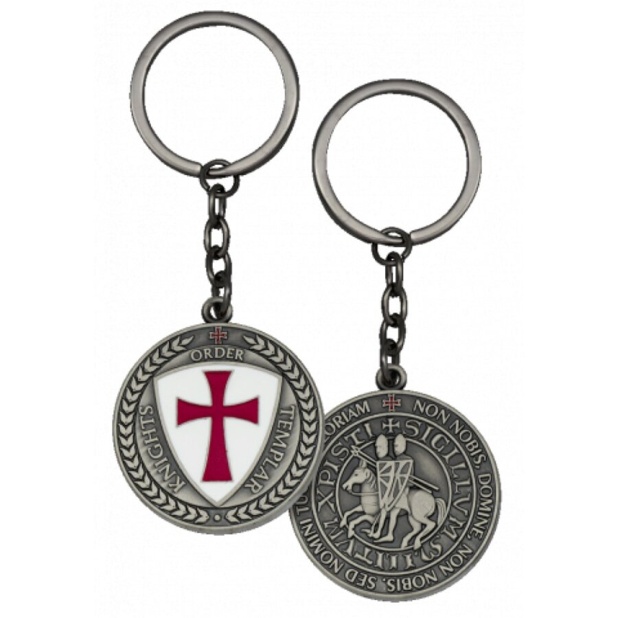 ΜΠΡΕΛΟΚ Tole10, Templar key-ring. Old silver colour, 16187