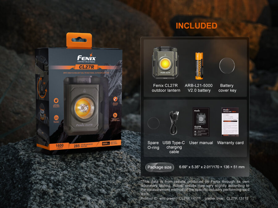 Φακός Fenix CL27R Επαναφορτιζόμενος με USB