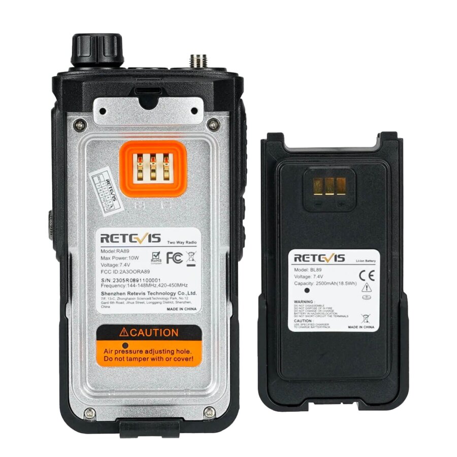 ΠΟΜΠΟΔΕΚΤΗΣ RETEVIS RA89,VHF/UHF, 10W, IP68 Waterproof (EU Ver.)
