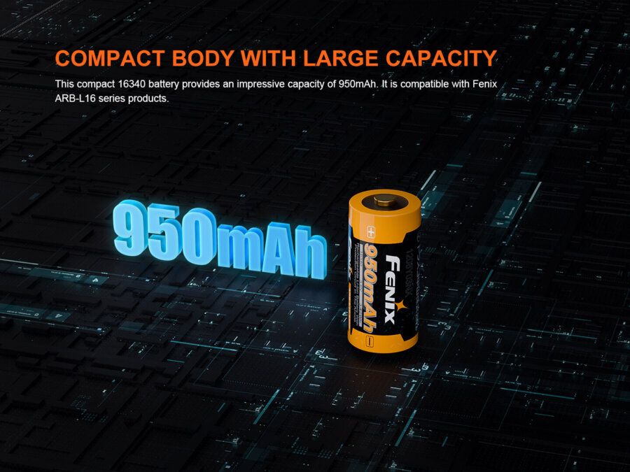 Μπαταρία Fenix ARB-L16-950P Επαναφορτιζόμενη 950mAh
