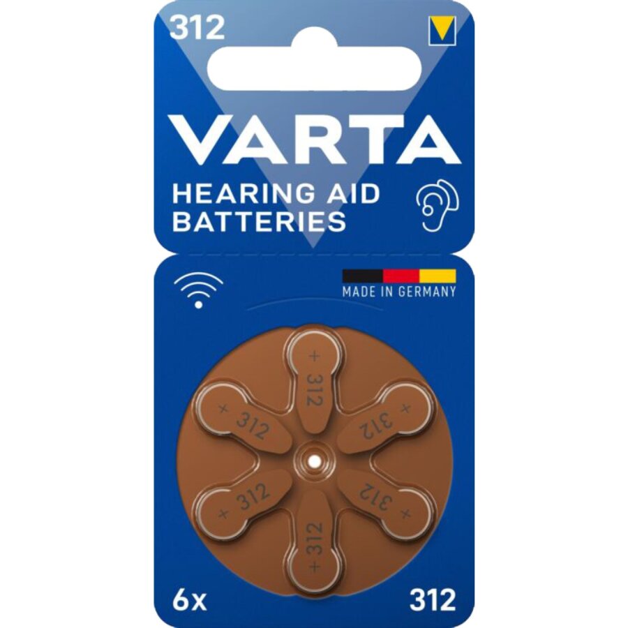 ΜΠΑΤΑΡΙΑ VARTA Aid 312 BL6- Ακουστικών 6άδα, Made in Germany