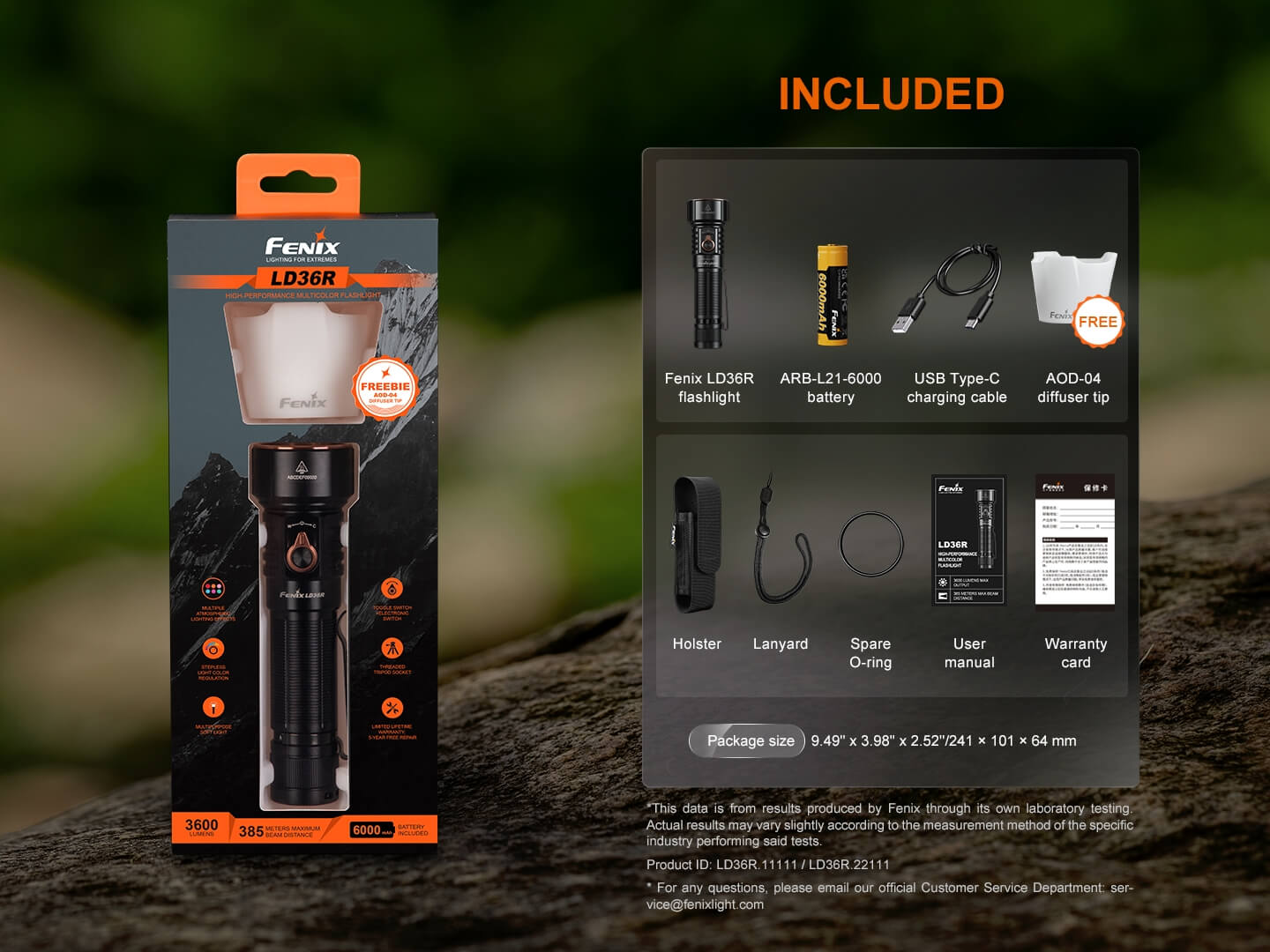 Φακός Fenix LD36R Επαναφορτιζόμενος με USB Φακός Fenix LD36R Επαναφορτιζόμενος με USB