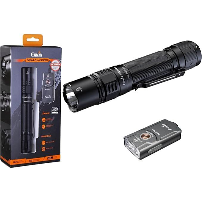 Φακός Fenix PD36R Pro Επαναφορτιζόμενος με USB Δώρο E03R V2.0 Φακός Fenix PD36R Pro Επαναφορτιζόμενος με USB Δώρο E03R V2.0