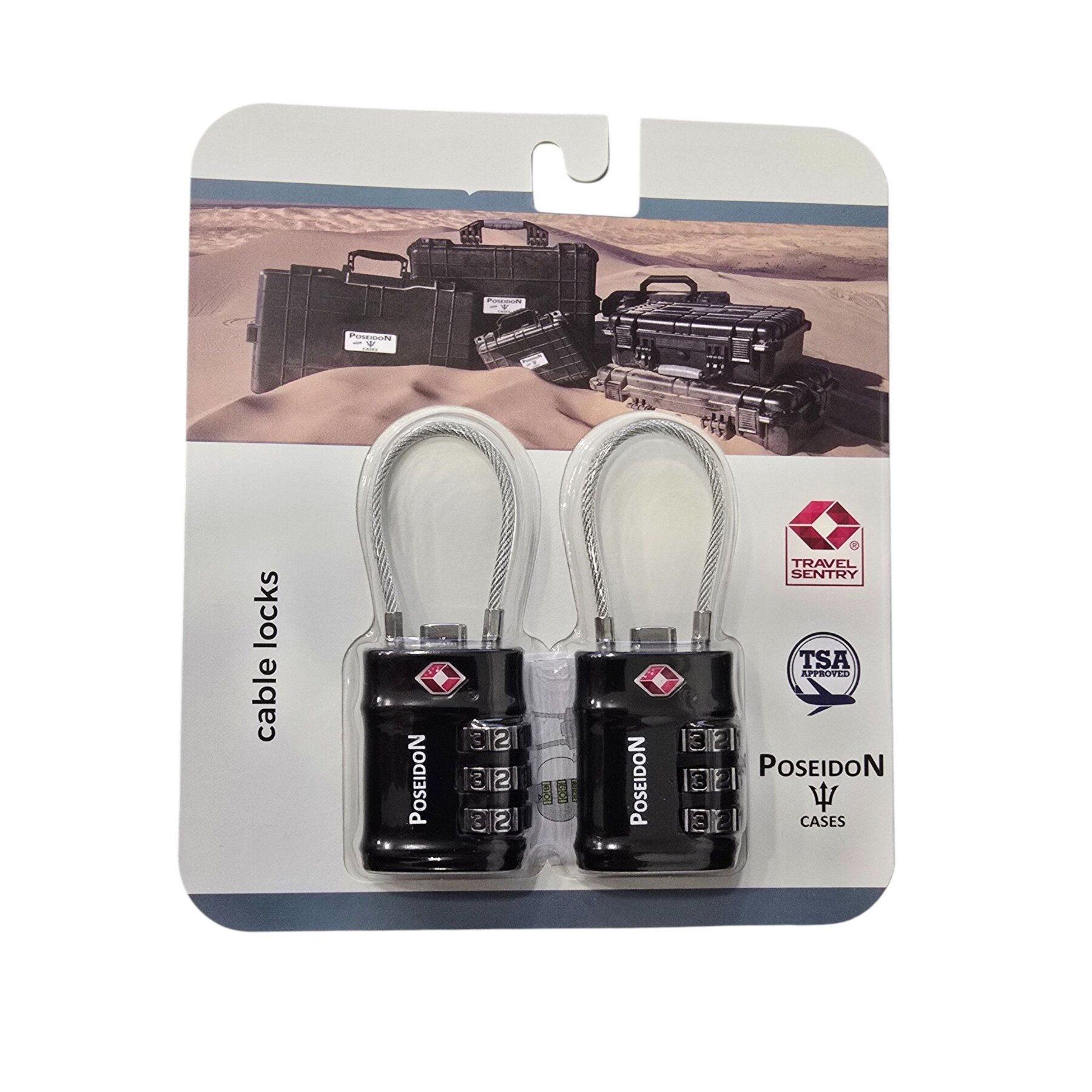 Κλειδαριές Poseidon TSA Cable Lock Κλειδαριές Poseidon TSA Cable Lock