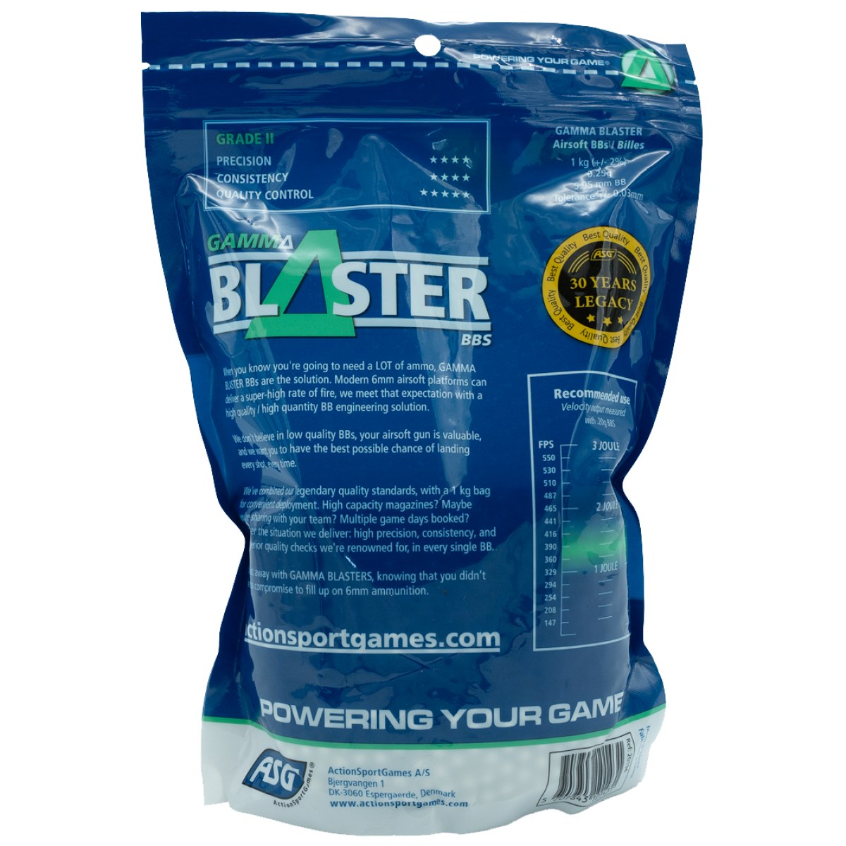 ΜΠΙΛΙΕΣ SOFT ASG Gamma, 0.25g / 4000pcs /1kg ΜΠΙΛΙΕΣ SOFT ASG Gamma, 0.25g / 4000pcs /1kg