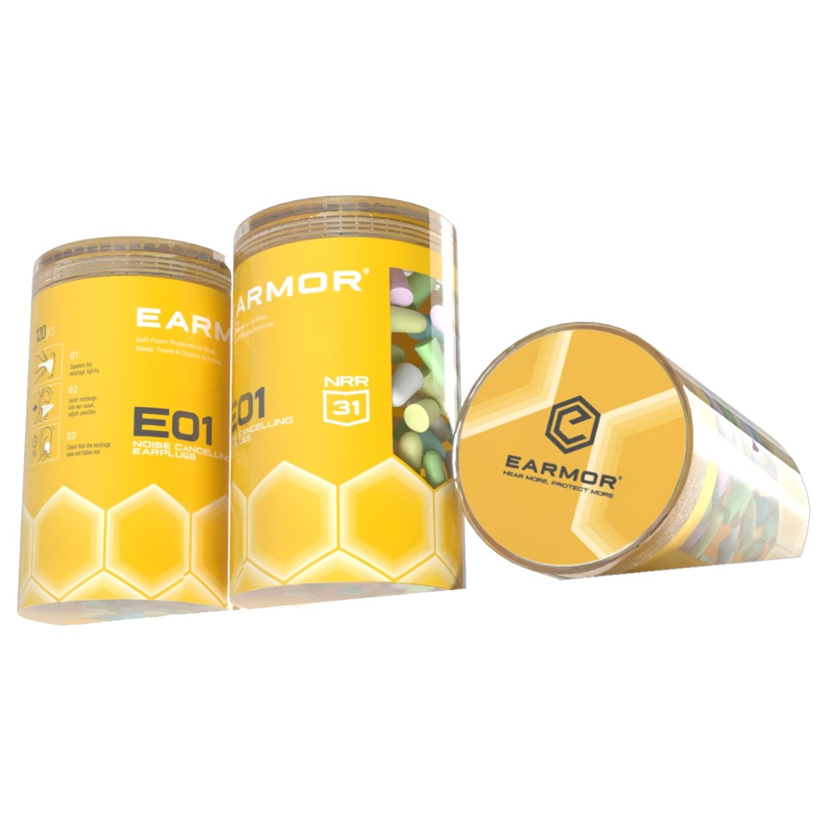 ΩΤΟΑΣΠΙΔΕΣ EARMOR E01, Βύσμα Αφρώδους Υλικού, Διάφορα Χρώματα, (Κουτί 120 τεμ.) ΩΤΟΑΣΠΙΔΕΣ EARMOR E01, Βύσμα Αφρώδους Υλικού, Διάφορα Χρώματα, (Κουτί 120 τεμ.)