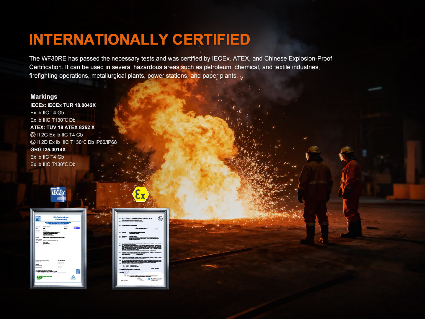 Φακός Fenix WF30RE 2025 ATEX Επαναφορτιζόμενος με usb Φακός Fenix WF30RE 2025 ATEX Επαναφορτιζόμενος με usb