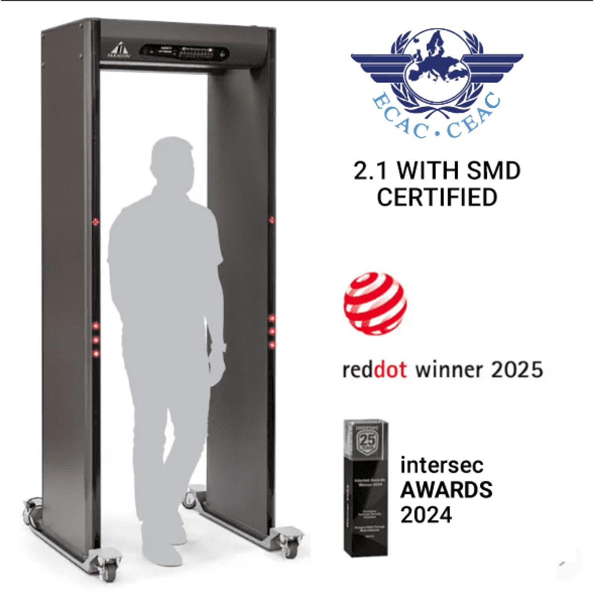 GARRETT Paragon™ Walk-Through Metal Detector with Euro plug GARRETT Paragon™ Walk-Through Metal Detector with Euro plug