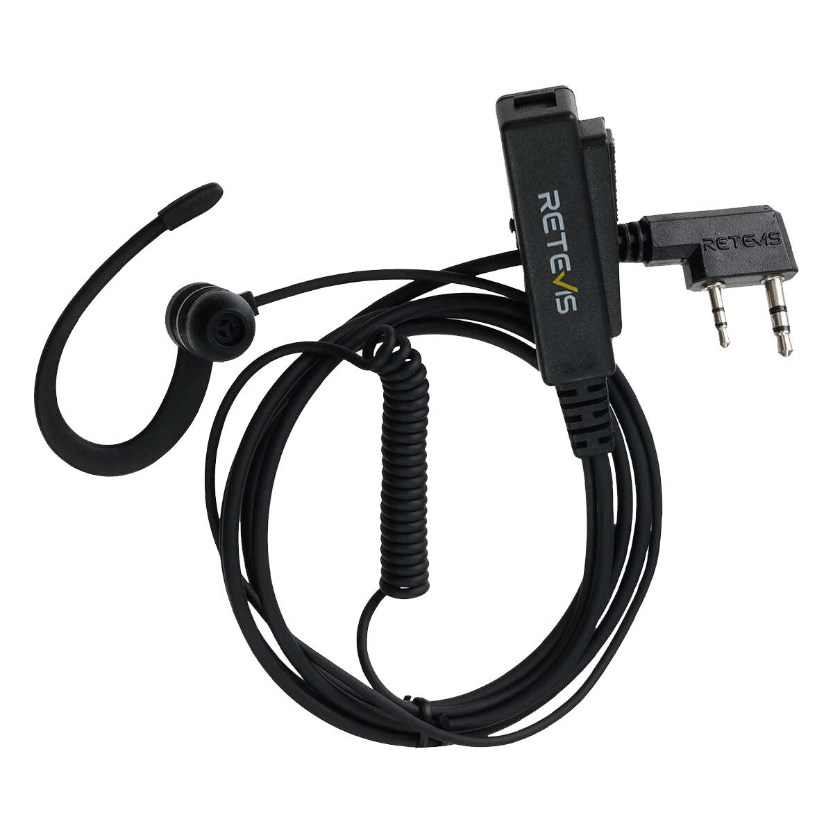 ΜΙΚΡΟΦΩΝΟ ΑΚΟΥΣΤΙΚΟ, RETEVIS, EEK023 G Shape In-Ear Earbud, Kenwood 2 Pin Plug ΜΙΚΡΟΦΩΝΟ ΑΚΟΥΣΤΙΚΟ, RETEVIS, EEK023 G Shape In-Ear Earbud, Kenwood 2 Pin Plug