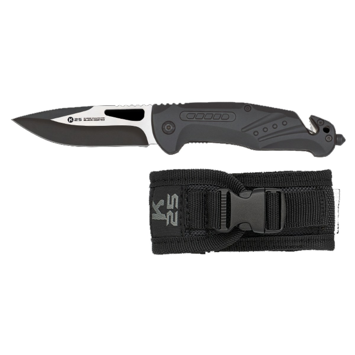 Σουγιάς K25 tactical black aluminium penknife, 25008 Σουγιάς K25 tactical black aluminium penknife, 25008